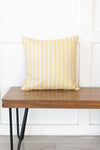 Light Yellow Lines / Spring / Pillow Cover / 18x18 / Machine Washable