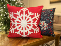 Winter Flurries | Pillow Cover | Christmas | Holiday Decor | 18 x 18 | Machine Washable