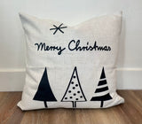 Three Trees | Pillow Cover | Christmas | Holiday Decor | 18 x 18 | Machine Washable