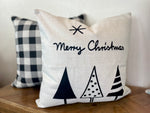 Three Trees | Pillow Cover | Christmas | Holiday Decor | 18 x 18 | Machine Washable