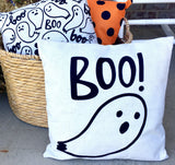Ghost Pattern | Pillow Cover | Halloween | Holiday Decor | Outdoor & Indoor | 18 x 18