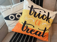 Candy Corn | Trick or Treat | Halloween Decor | Pillow Cover | 18 x 18