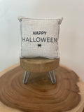 Happy Halloween with Spider | Halloween | Mini Pillow | Tiered Tray Decor | Holiday Decor