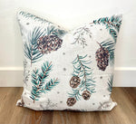 Pine Pattern | Pillow Cover | Christmas | Holiday Decor | 18 x 18 | Machine Washable