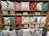 Green Plaid | Pillow Cover | Christmas | Holiday Decor | 18 x 18 | Machine Washable