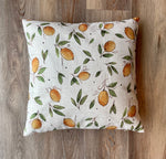 Lemon Pattern - New / Summer Pillow / Pillow Cover / Decorative Pillow / Accent Pillow / Machine Washable / Couch Pillow / 18x18