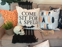 Orange Dots | Halloween Pillow Cover | Holiday Decor | Indoor & Outdoor | 18 x 18