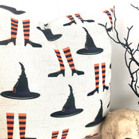 Witch Pattern | Pillow Cover | Halloween Decor | Holiday Pillow | Indoor & Outdoor | 18 x 18