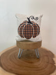 Plaid Pumpkin | Halloween | Mini Pillow | Tiered Tray Decor | Holiday Decor