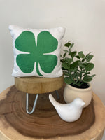 Tiered Tray Mini Pillow | Clover Mini Pillow | Farmhouse Tiered Tray Decor | St. Patrick’s Day Tiered Tray Decor