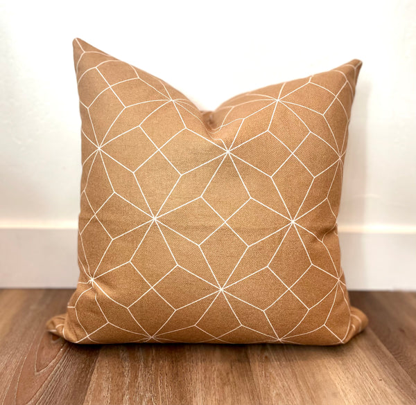 Gold Modern Pattern | Pillow Cover | Christmas | Holiday Decor | 18 x 18 | Machine Washable