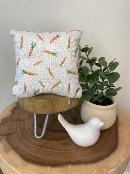 Carrot Pattern | Mini Pillow | Easter | Tiered Tray Decor | Holiday Decor