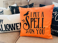 I Put a Spell on You | Halloween Pillow Cover | Holiday Decor | Witch Cover | Indoor & Outdoor | 18 x 18