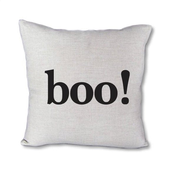 BOO! | Pillow Cover | Halloween | Holiday Decor | Indoor & Outdoor | 18 x 18