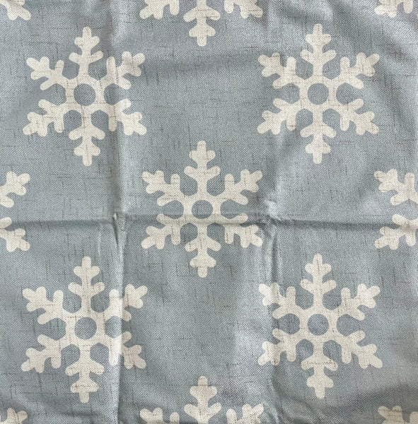 Grey Snowflake Pattern - Pillow Cover