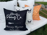Hocus Pocus | Halloween Pillow Cover | Holiday Decor | Witch Cover | Indoor & Outdoor | 18 x 18