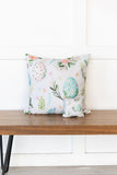Pastel Easter Pattern / Easter / Holiday Pillow / Pillow Cover / 18x18 / Machine Washable