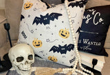 Pumpkins & Bats - pillow cover
