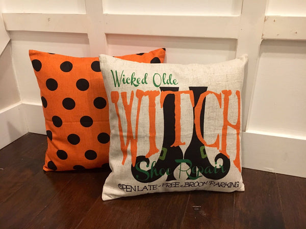 Wicked Olde Witch | Pillow Cover | Halloween Decor | Holiday Pillow | Indoor & Outdoor | 18 x 18