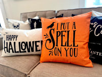 I Put a Spell on You | Halloween Pillow Cover | Holiday Decor | Witch Cover | Indoor & Outdoor | 18 x 18