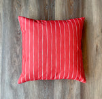Coral Pink with White Lines / Summer Pillow / Pillow Cover / Decorative Pillow / Accent Pillow / Machine Washable / Couch Pillow / 18x18