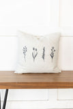 Simple Summer Flowers / Summer Pillow / Pillow Cover / Decorative Pillow / Accent Pillow / Machine Washable / Couch Pillow / 18x18