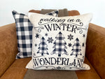 Walking in a Winter Wonderland | Pillow Cover | Christmas Decor | Indoor & Outdoor | 18 x 18