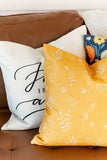 Yellow Leaves | Fall Decor | Pillow Cover | Fall Leaves | Accent Pillow | 18 x 18 | Indoor & Outdoor