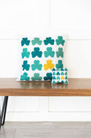12 Clovers / St Patricks Day / Pillow Cover / Holiday Pillow / 18x18 / Machine Washable