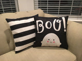 Cute Ghost | Boo | Halloween Cover | Pillow Cover | Holiday Decor | Indoor & Outdoor | 18 x 18
