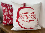 HO HO HO Pattern | Pillow Cover | Christmas | Holiday Decor | 18 x 18 | Machine Washable