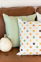 Fall Dots - Green | Seasonal Decor | Pillow Covers | Autumn | 18 x 18 | Indoor & Outdoor