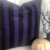 Purple Stripe | Pillow Cover | Halloween Decor | Holiday Pillow | Indoor & Outdoor | 18 x 18