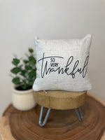 So Very Thankful | Mini Pillow | Thanksgiving | Tiered Tray Decor | Holiday Decor