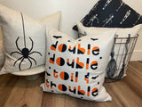 Hanging Spider | Pillow Cover | Halloween Decor | Holiday Pillow | Indoor & Outdoor | 18 x 18