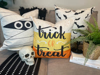 Sit For a Spell | Witch Pillow | Halloween Pillow Cover | Holiday Decor | Indoor & Outdoor | 18 x 18