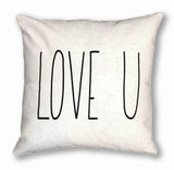 LOVE U - pillow cover (Rae Dunn)