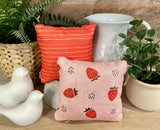 Tiered Tray Mini Pillow / Dark Pink with Lines / Summer / Mini Pillow / Home Decor / Machine Washable