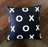 Black XOXO - pillow cover