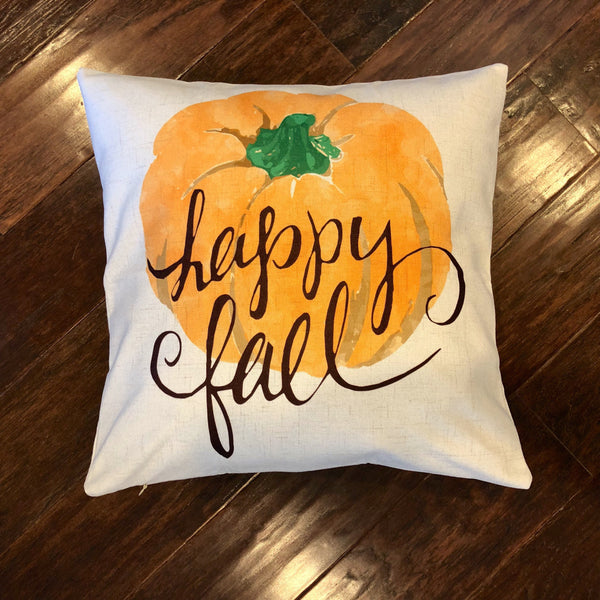 Happy Fall Pumpkin - pillow cover