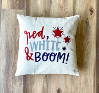 Red, White, and BOOM - Pillow Cover