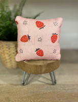 Tiered Tray Mini Pillow / Strawberry Days / Summer / Mini Pillow / Home Decor / Machine Washable