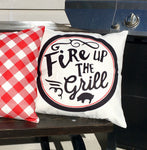 Fire Up the Grill - pillow cover