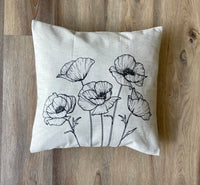 Poppy Pattern - pillow cover
