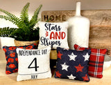 Tiered Tray Mini Pillow / Independence Day / 4th of July / Mini Pillow / Home Decor / Machine Washable