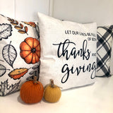 Leaf & Pumpkin Pattern - pillow cover