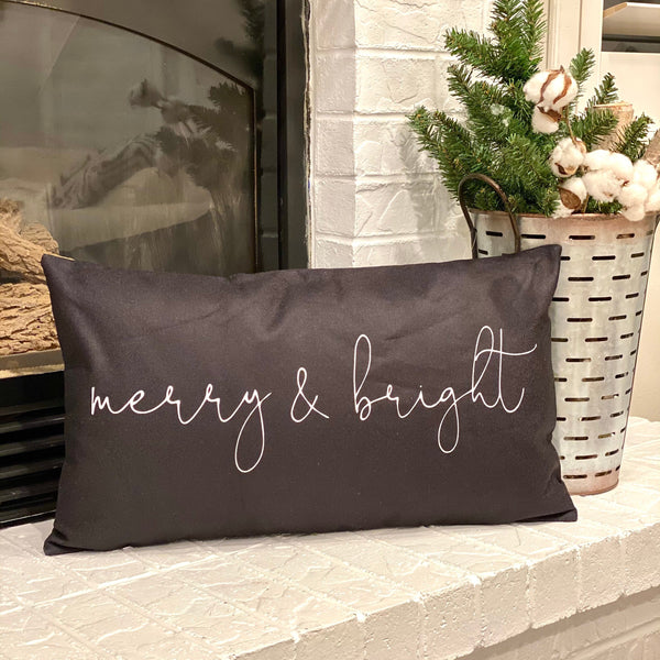 Merry & Bright - pillow cover