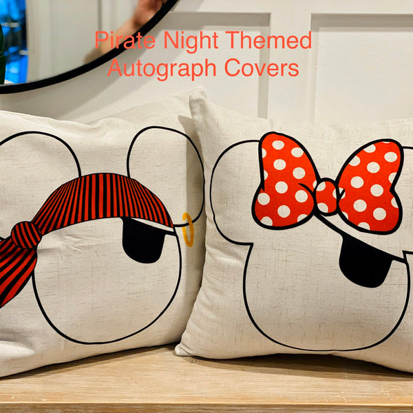 Pirate Themed Autograph - pillow cover