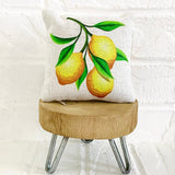 Tiered Tray Mini Pillow | Lemon Mini Pillow | Farmhouse Tiered Tray Decor | Summer Tiered Tray Decor