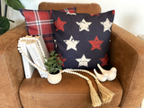 Red White & Blue Stars / 4th of July / Pillow Cover / Holiday Pillow / Throw Pillow / Accent Pillow / Machine Washable